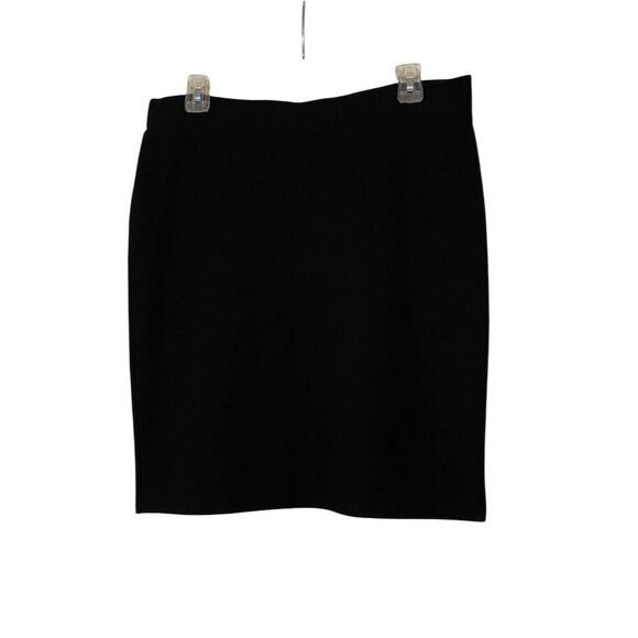 J. Jill Black Stretch Knee Length Pencil Skirt Size Small Petite - Picture 1 of 7